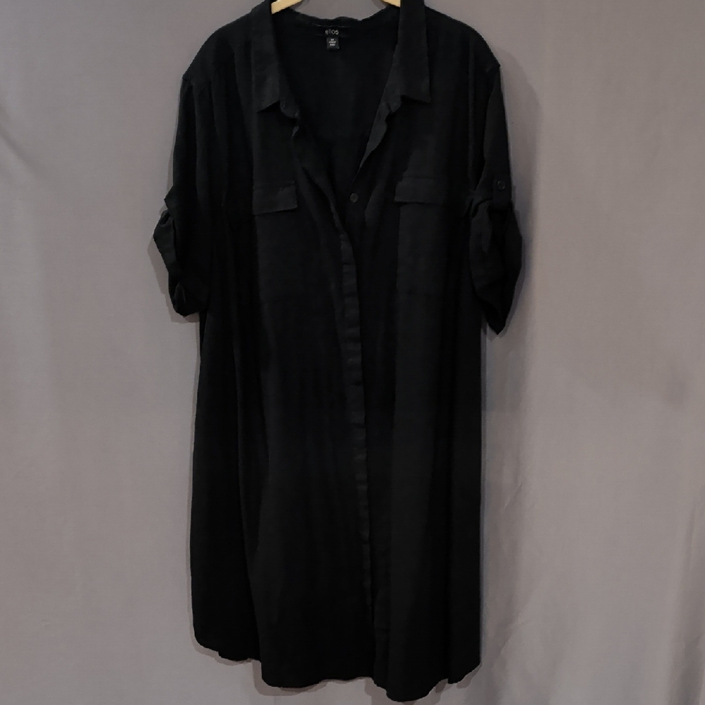 Ellos Classic Black Shirt Dress 24